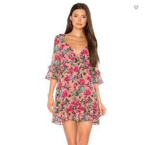 5 hour flash sale! For Love & Lemons Churro Mini Dress Pink Flamenco